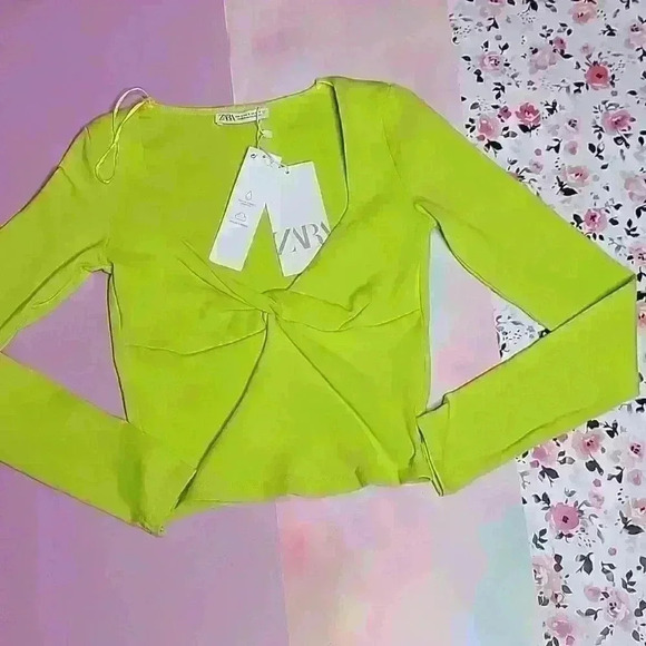 Zara Neon Crop Top - Picture 4 of 5